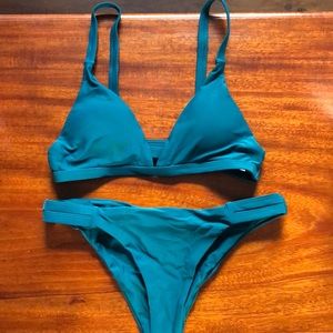NWT Green/blue bikini set